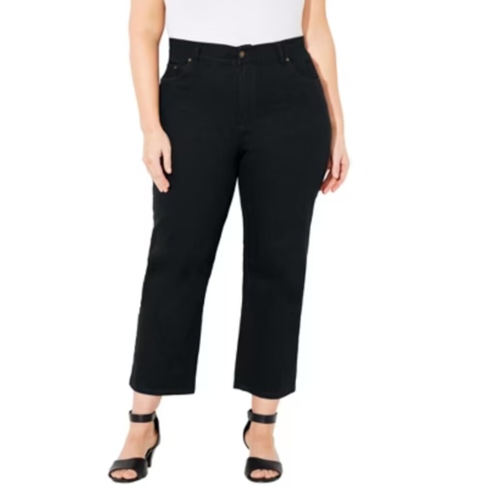 Alfred Dunner Plus Size Stretch Denim Medium Length Jeans - Blue - 18W